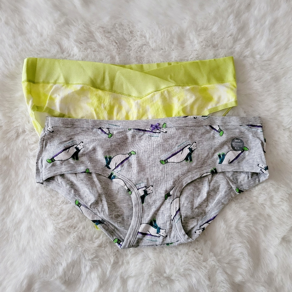 🌻AERIE COTTON 2-PACK CROSSOVER HIGH WAISTED AND BOYBRIEF SIZE XL